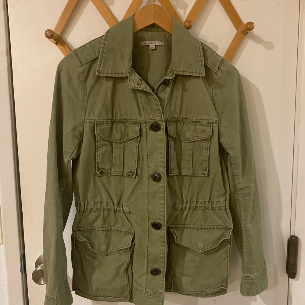 Women's S Vintage Gap Green Utility Military Style Jacket